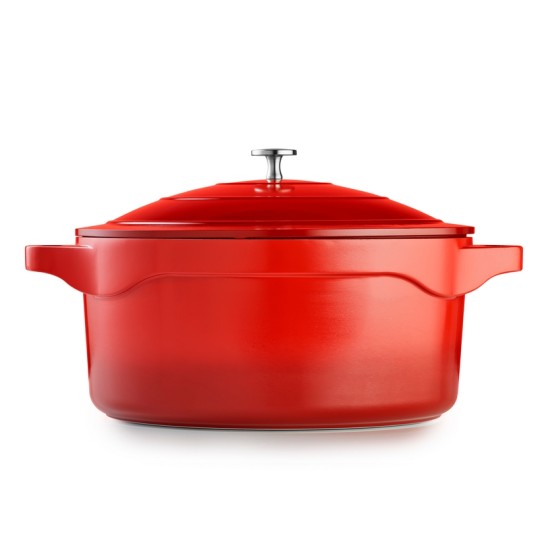 MAGMA - COCOTTE RONDE 32 CM FONTE D'ALUMINIUM AVEC COUVERCLE ALU BOITE COULEUR