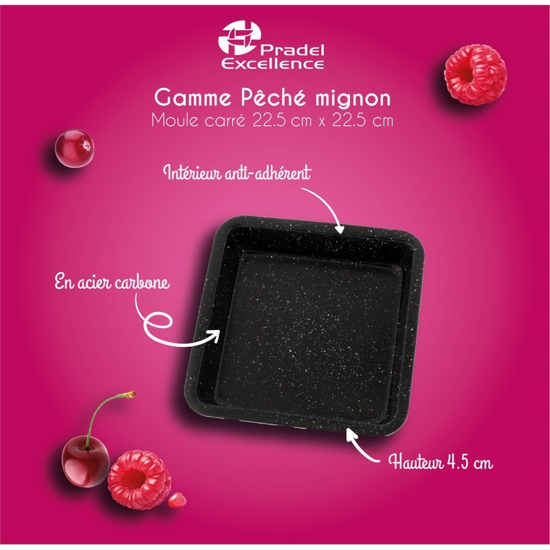 MOULE A GATEAUX CARRE 22.5 x 22.5 x 4.5 cm