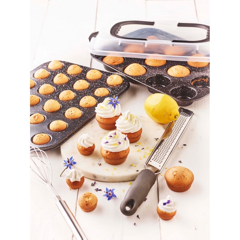 MOULE 12 MUFFINS AVEC COUVERCLE 36.5 x 24.5 x 4.5 cm