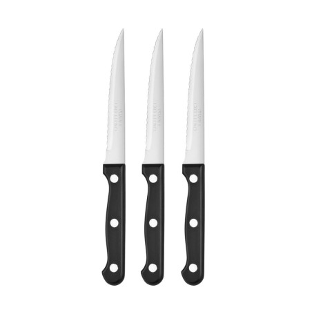 PRADEL - LOT 3 COUTEAUX STEAK 11 CM MANCHES ABS 3 RIVETS VRAC