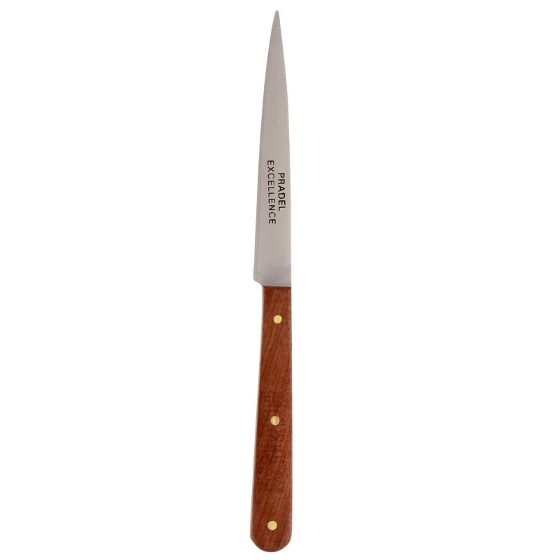 PRADEL - COUTEAU A SAIGNER 10 CM MANCHE BOIS 3 RIVETS VRAC