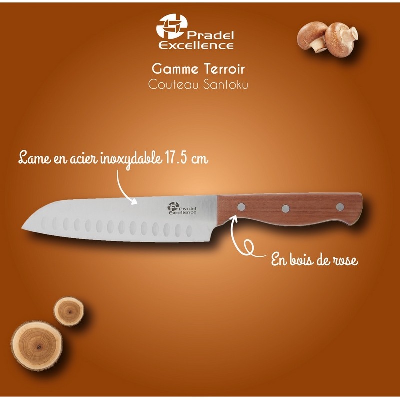 TERROIR - COUTEAU SANTOKU 17