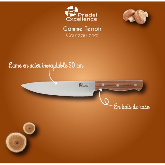 TERROIR - COUTEAU CHEF 20 CM SUR CARTE