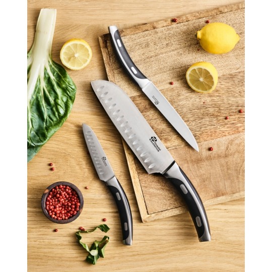 HERITAGE - COUTEAU SANTOKU 18 CM SUR CARTE