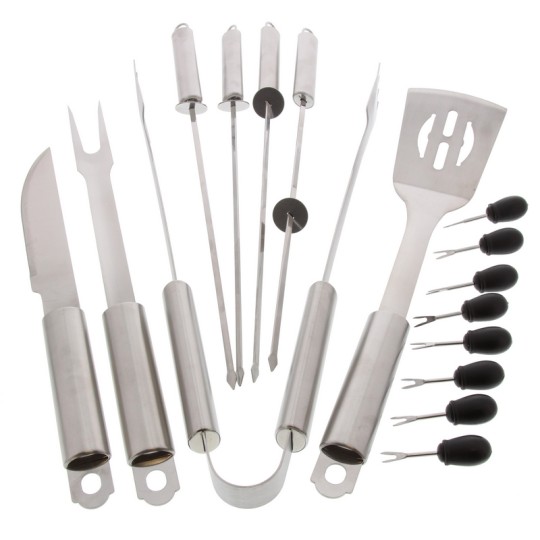 VALISE METAL 16 PIECES  BARBECUE