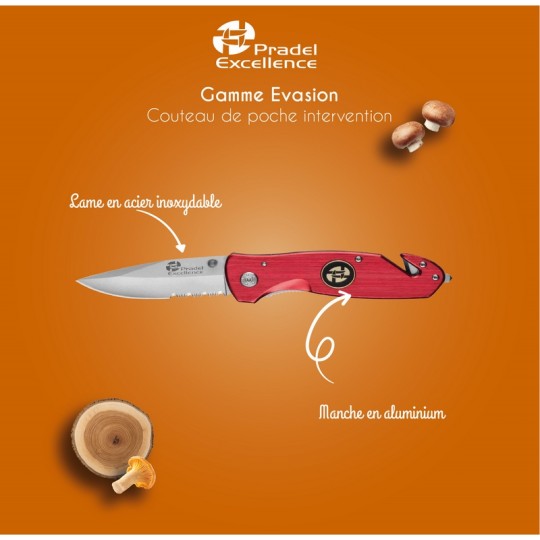 EVASION - COUTEAU DE POCHE INTERVENTION 8.5 CM SUR CARTE