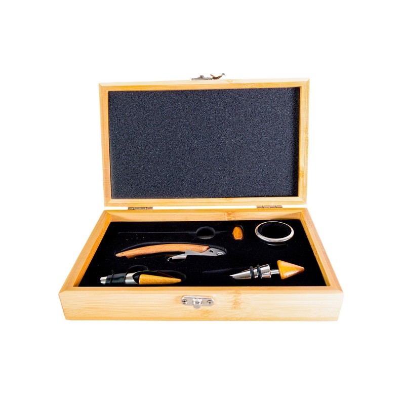 COFFRET SOMMELIER BAMBOU 5 PIECES