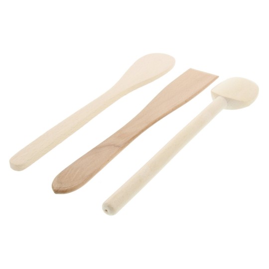 BOIS - SET 2 SPATULES + 1 CUILLERE EN VRAC