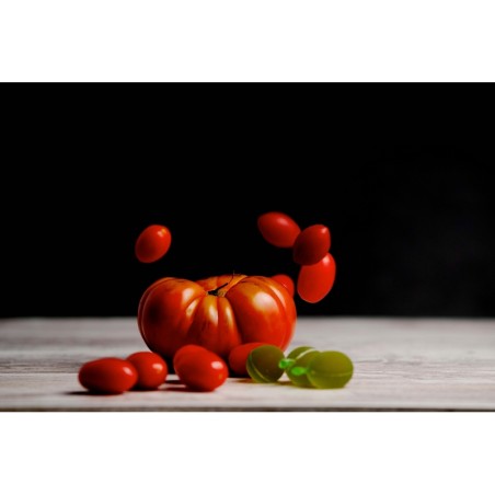 PLANCHE EN VERRE TREMPE - RECTANGLE 20X30CM - TOMATE - BOITE COULEUR