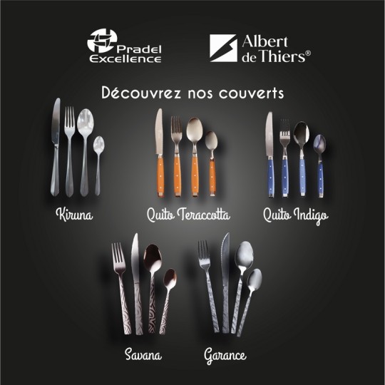 KIRUNA - MENAGERE 16 PIECES INOX BOITE COULEUR