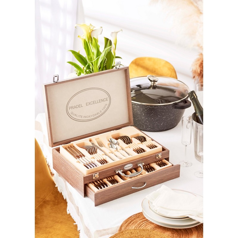 MENAGERE MIROIR 48 PIECES DANS COFFRET