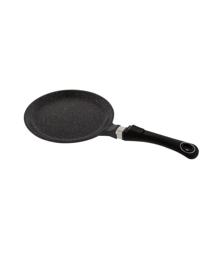 POÊLE A CRÊPES FAÇON PIERRE Ø 24 cm -  MANCHE AMOVIBLE