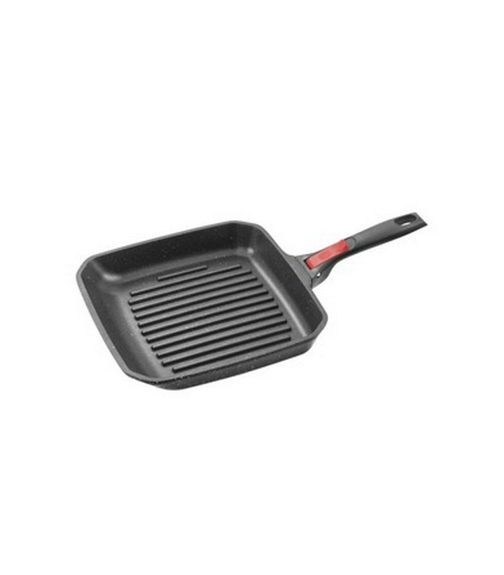 POELE GRILL FAÇON PIERRE 26 X 26 cm VOLNA MANCHE AMOVIBLE