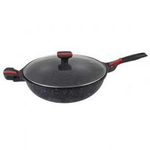 WOK FAÇON PIERRE Ø  32 cm HAUTEUR 10 cm VOLNA MANCHE ET POIGNÉE AMOVIBLES