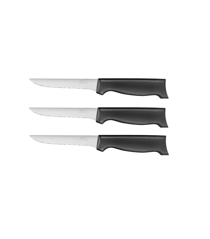 LOT DE 3 COUTEAUX COTES A L'OS MICRODENTES MANCHES POLYRPO