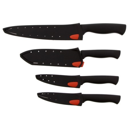 SHARK COFFRET 4 COUTEAUX DE CUISINE AVEC ETUI AIGUISEUR