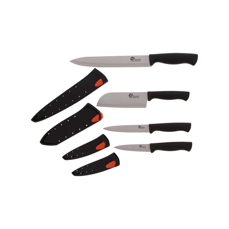 SHARK COFFRET 4 COUTEAUX DE CUISINE AVEC ETUI AIGUISEUR