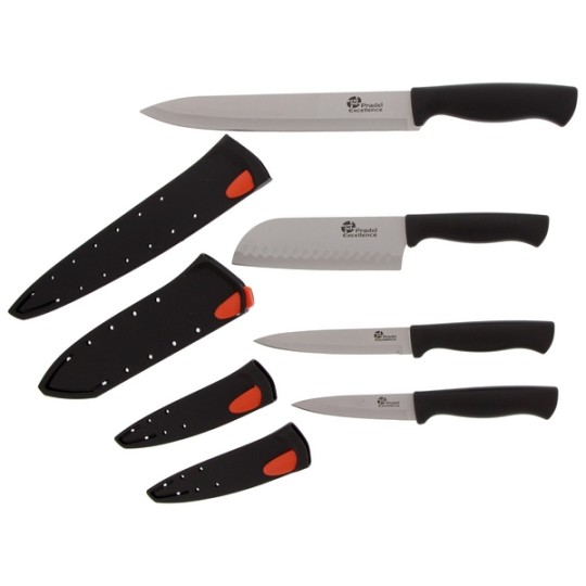 SHARK COFFRET 4 COUTEAUX DE CUISINE AVEC ETUI AIGUISEUR